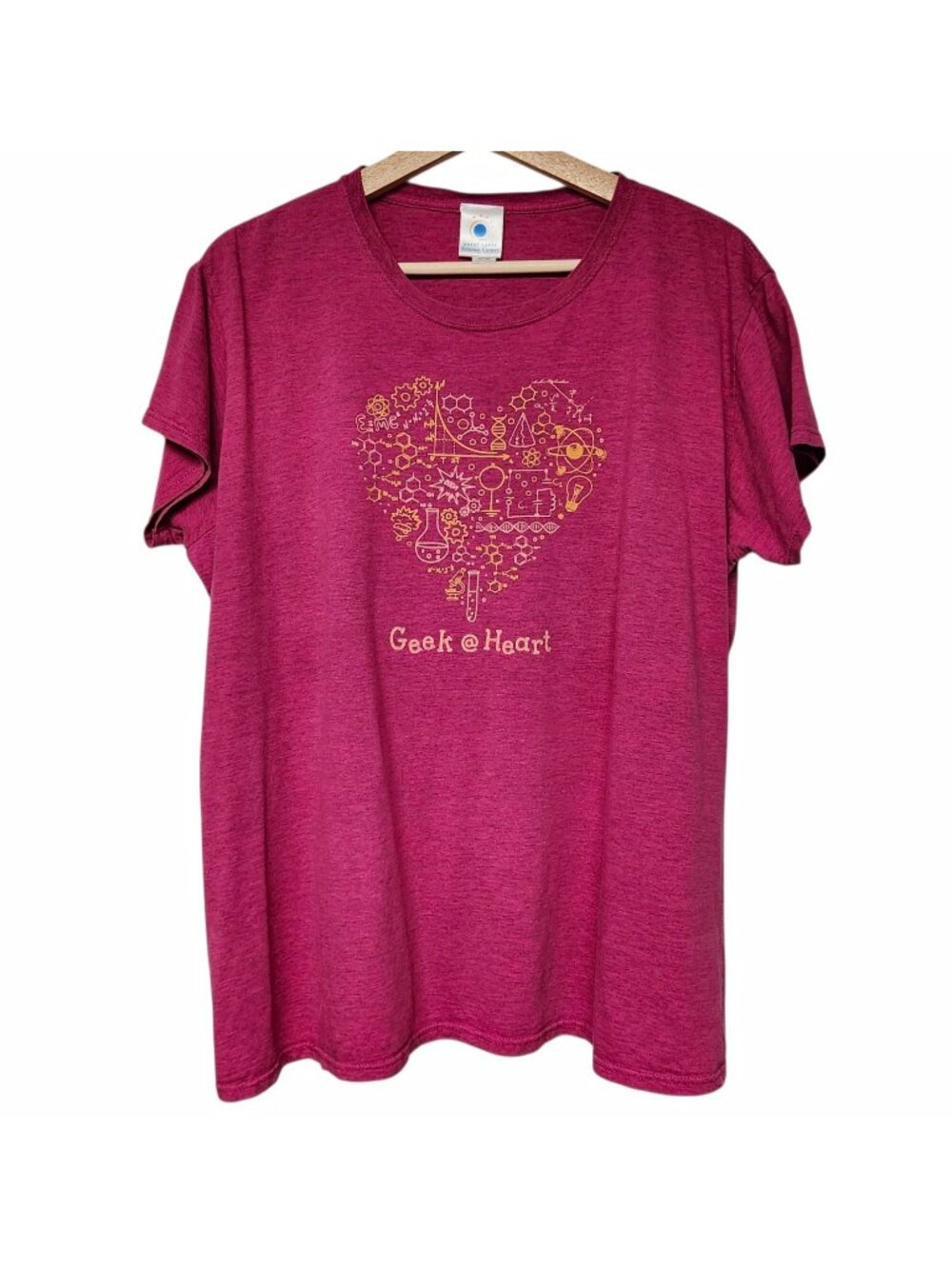 Geek @ Heart Science STEM T-Shirt Great Lakes Science Center Women's 3XL